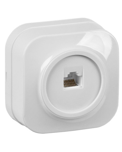 Розетка RJ45 кат.5E о/у РК10-ХБ белый IEK GLORY (EKH10-K01). Розетка компьютерная. IEK в Хабаровске