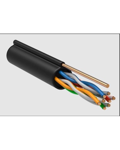 GENERICA U/UTP 5E 24AWG 4PR LDPE трос черный (BC3-C5E04-159-305-R-G). Кабель «витая пара» (LAN) для структурированных систем связи. IEK в Хабаровске