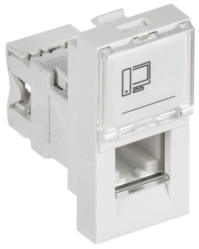 Розетка RJ45 кат.6 PRIMER РКИ-10-00-П-6 белый IEK (PR-KK40D-RI-0-1-C06U-K01). Розетка RJ-45. IEK в Хабаровске
