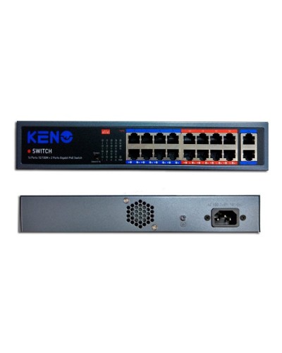 KN-SW1602POE+. Коммутатор с питанием по PoE. KENO в Хабаровске