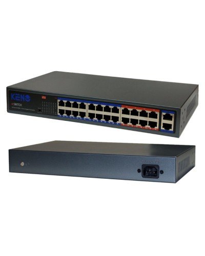 KN-SW2402POE+. Коммутатор с питанием по PoE. KENO в Хабаровске