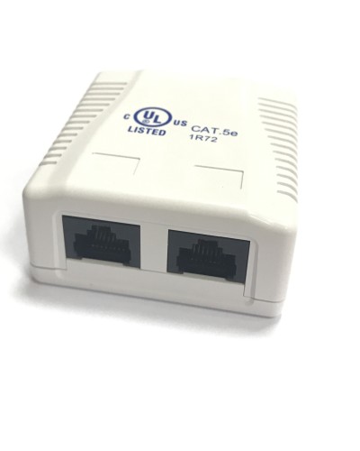 RJ-45-2 (8P8C) CAT5e, 2 выхода (LISTED) компьютерная розетка: Розетка компьютерная 2 выхода в Хабаровске