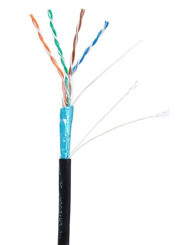 F/UTP 4pair, Cat5e, Out, PE (EC-UF004-5E-PE-BK-1). Кабель «витая пара» (LAN) для структурированных систем связи. NETLAN в Хабаровске