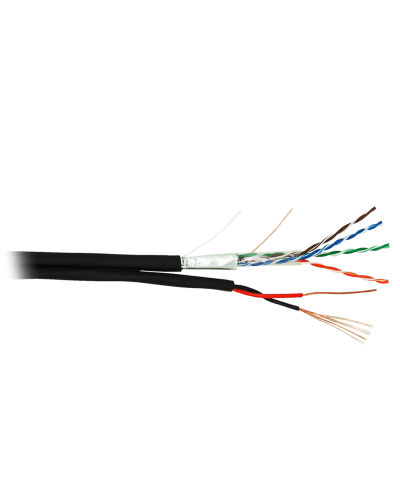 F/UTP 4pair, Cat5e, Out, PVC+PWR (EC-UF004-5E-PC050-PE-BK). Кабель «витая пара» (LAN) для структурированных систем связи. NETLAN в Хабаровске