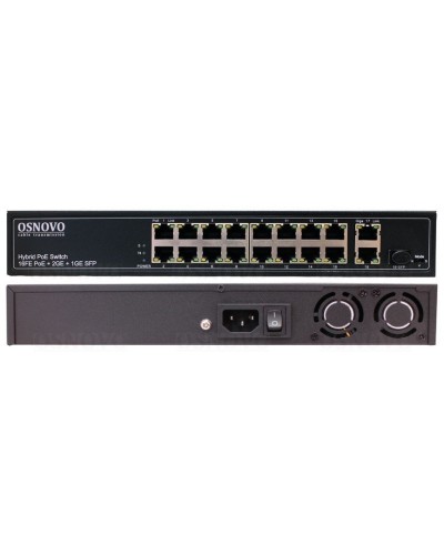 SW-61621(300W). Коммутатор 16-портовый Fast Ethernet с PoE. OSNOVO в Хабаровске