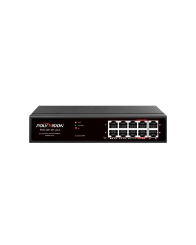 PND-08P-2M v.2. Коммутатор 10-портовый с функцией PoE. Polyvision в Хабаровске