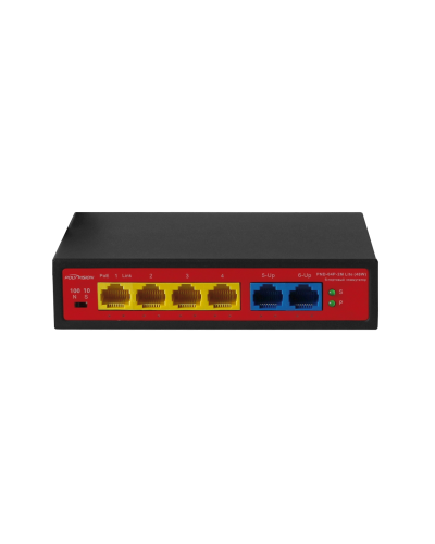 PND-04P-2M Lite (48W). Коммутатор неуправляемый 6-портовый с функцией PoE. Polyvision в Хабаровске