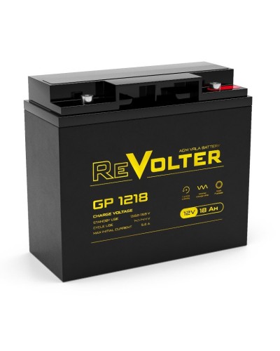 Revolter GP 1218. Аккумулятор автомобильный герметичный свинцово-кислотный. Revolter в Хабаровске