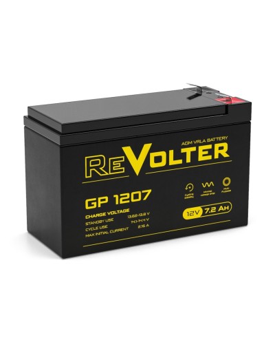 Revolter GP 1207. Аккумулятор автомобильный герметичный свинцово-кислотный. Revolter в Хабаровске