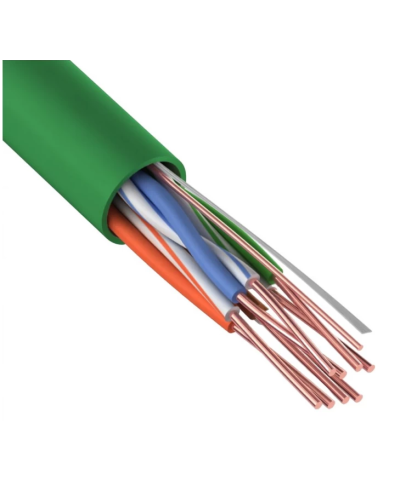U/UTP, CAT 5e, нг(А)-LSLTx, 4х2х0,52мм, 24AWG, INDOOR, SOLID, зеленый, 305м REXANT (01-0061). Кабель «витая пара» (LAN) для структурированных систем связи. Rexant в Хабаровске