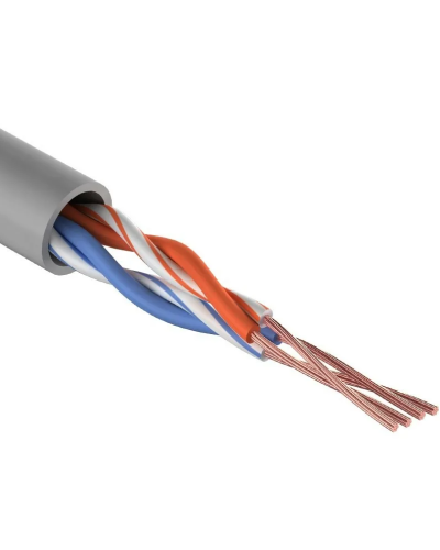 U/UTP, CAT 5e, PVC, 2PR, 24AWG, INDOOR, STRANDED, серый, 305м REXANT (01-0026). Кабель «витая пара» (LAN) для структурированных систем связи. Rexant в Хабаровске