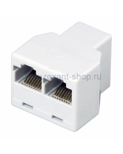 Двойник компьютерный UTP RJ-45(8P8C) (гнездо - 2 гнезда) REXANT (03-0103): Кабельный соединитель в Хабаровске
