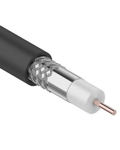 RG-6U, 75 Ом, CCS/Al/Al, 64%, 100 м OUTDOOR. REXANT (01-2202). Кабель коаксиальный радиочастотный. Rexant в Хабаровске