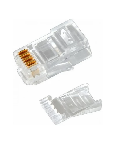 Разъем RJ-45(8P8C) под витую пару, UTP, CAT 6, с вставкой REXANT (05-1031). Разъем RJ-45. Rexant в Хабаровске