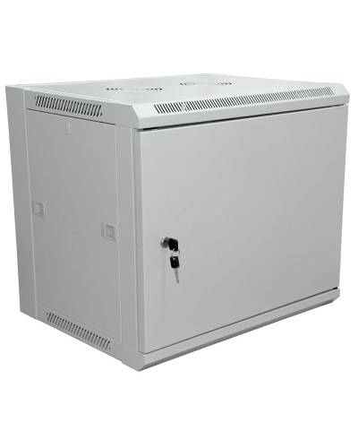 Шкаф телекоммуникационный 19 настенный 6U 600×450×370 мм (ШxГxВ) - передняя дверь металл, боковые стенки съемные (разобранный), RAL 7035 (04-2210). Шкаф телекоммуникационный 19 настенный 6U. Rexant в Хабаровске