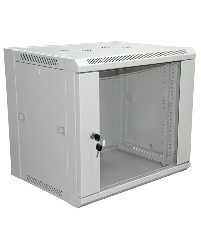 Шкаф телекоммуникационный 19 настенный 12U 600×450×635 мм (ШxГxВ) - передняя дверь стекло, боковые стенки съемные (разобранный) RAL 7035 (04-2202). Шкаф телекоммуникационный 19 настенный 12U. Rexant в Хабаровске