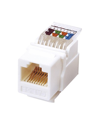 Модуль Keystone Jack RJ-45(8P8C), UTP, CAT 5e, тип 180 градусов, самозажимной, белый REXANT (03-1012): Модуль Keystone Jack в Хабаровске
