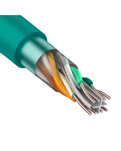 F/UTP, CAT 6, нг(А)-LSLTx, 4х2х0,575мм, 23AWG, INDOOR, SOLID, зеленый, 305м REXANT (01-0171). Кабель «витая пара» (LAN) для структурированных систем связи. Rexant в Хабаровске
