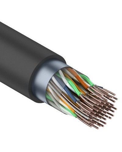 F/UTP, CAT 5, PE, 25PR, 24AWG, OUTDOOR, SOLID, черный, 305м, REXANT (01-1203). Кабель «витая пара» (LAN) для структурированных систем связи. Rexant в Хабаровске