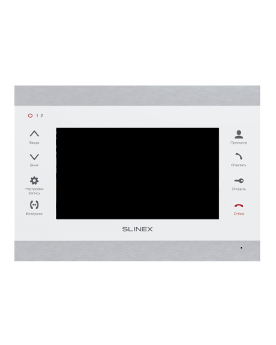 SL-07MHD (серебро+белый). Монитор домофона цветной с функцией «свободные руки». SLINEX в Хабаровске