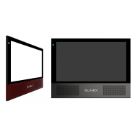Sonik 7 Cloud (Black+Black). Монитор домофона цветной с функцией «свободные руки». SLINEX