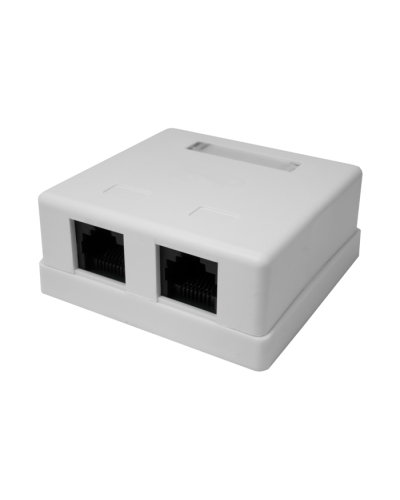 Розетка настенная RJ-45, 8P8C, Cat.5e, 2 порта UTP (10-0309): Компьютерная розетка в Хабаровске
