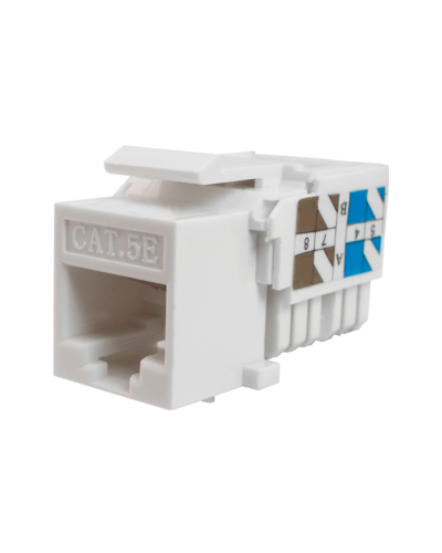 Модуль-вставка Keystone Кат5е, инстр.зад, белый UTP (10-0313): Вставка Keystone Jack RJ-45 в Хабаровске