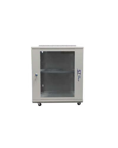 ST-NC12U600 (серый) С ПОЛКОЙ. Шкаф телекоммуникационный 19 настенный 12U. Space Technology в Хабаровске
