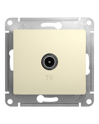 Glossa розетка TV антенна коннектор, 1-местная, скрытой установки, механизм, бежевый (GSL000293). Розетка TV антенна. Systeme Electric в Хабаровске