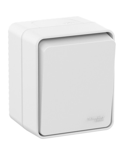 AtlasDesign PROFI54 выключатель 1-клавишный, открытой установки, белый (ATN540111). Выключатель. Systeme Electric в Хабаровске