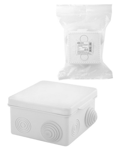 Коробка ОП 80х80х50мм, крышка, IP54, 7вх., белая (SQ1401-0922). Распаячная коробка. TDM ЕLECTRIC в Хабаровске