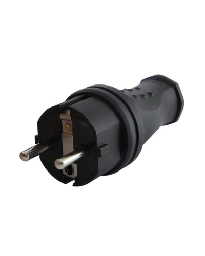 Вилка прямая 2Р+РЕ 16А 250В IP44 (SQ0612-0031). Вилка прямая каучук. TDM ЕLECTRIC в Хабаровске
