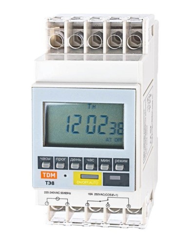 ТЭ8A-1мин/7дн-8on/off-16А-DIN TDM (SQ1503-0002). Таймер электронный. TDM ЕLECTRIC в Хабаровске