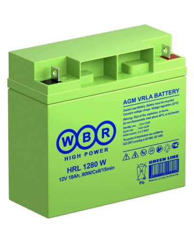 WBR HRL1280W. Аккумулятор герметичный свинцово-кислотный. WBR в Хабаровске