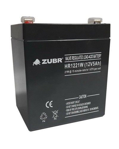 ZUBR HR 1221W (12V, 5Ah). Аккумулятор герметичный свинцово-кислотный. ZUBR в Хабаровске