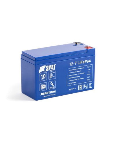 Skat i-Battery 12-7 LiFePo4 (645). Li-Ion аккумулятор. Бастион в Хабаровске