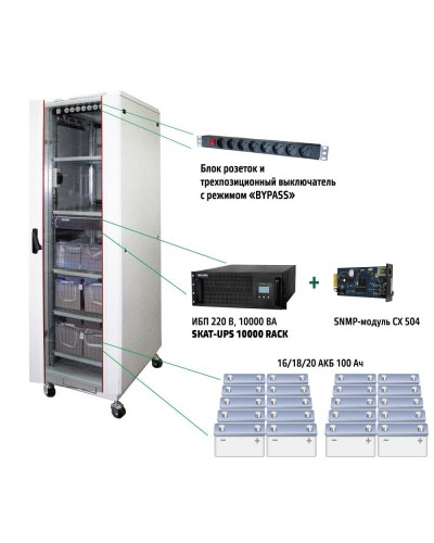 SKAT UPS 10000 SNMP (484). Комплекс бесперебойного питания. Бастион в Хабаровске