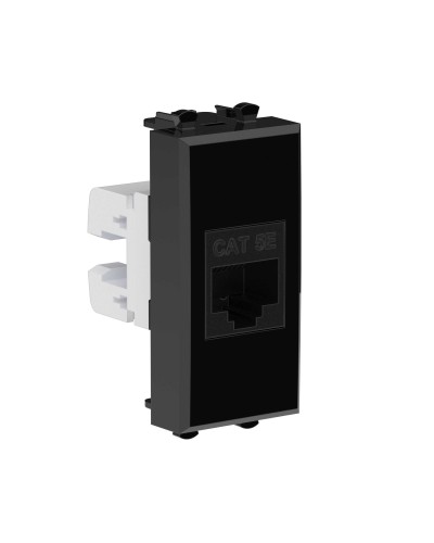 Розетка RJ-45, кат.5E, Avanti, 1 модуль, черный квадрат (4402661): Розетка компьютерная модульная в Хабаровске
