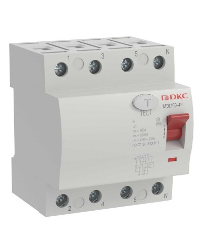 YON MAX MDL100 ВДТ, 4P, 30mA, 40A, АС (MDL100-4P2-40-AC). Автоматический выключатель дифференциальный (УЗО). ДКС в Хабаровске