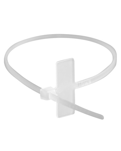Хомут 2,5x100 белый (100шт) (252100SR-M): Хомут маркировочный, горизонтальная табличка под замком 24,5x7,8 в Хабаровске