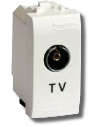 Розетка TV универсальная Brava 1 модуль белая (76721B): Розетка TV в Хабаровске