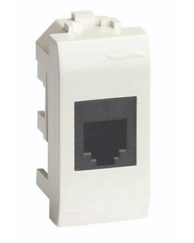 Розетка RJ-45 Brava 1 модуль слоновая кость (75457S): Розетка компьютерная с одним разъёмом в Хабаровске