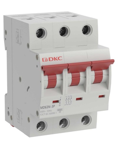 YON max MD63N 3P 25А 6кА C (MD63N-3PC25). Автоматический выключатель. ДКС в Хабаровске