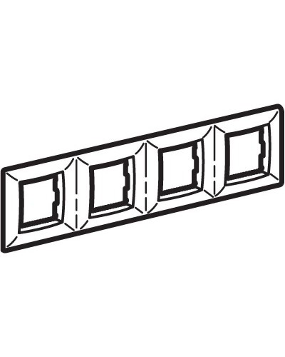 Рамка на 2+2+2+2 модуля (четырехместная), белая (75014W): Рамка четырехместная, Brava в Хабаровске