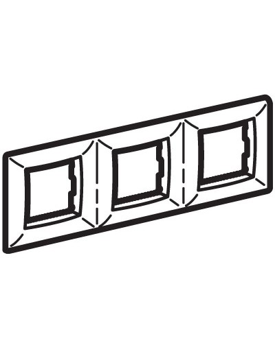 Рамка на 2+2+2 модуля (трехместная), белая (75013W): Рамка трехместная, Brava в Хабаровске