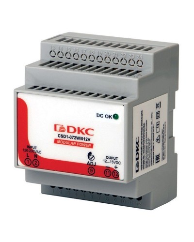 Источник питания однофазный, 72Вт, 3А, 24В (XCSD1072W024VAA). Источник питания  MODULAR POWER однофазный. ДКС в Хабаровске