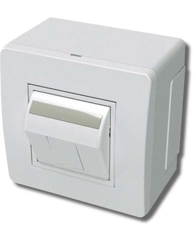 Коробка в сборе с 1 розеткой RJ45, кат.5е, белая (10665): Коробка в сборе в Хабаровске