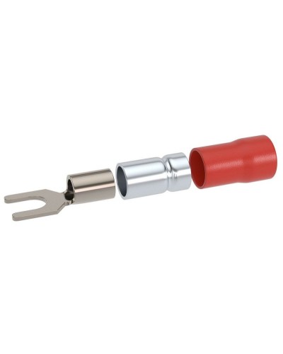 Наконечник вилочный НВИ 0,25-1,5 М5 (D5,3мм) (100 шт) (2A15P-DS-PVC). Наконечник вилочный с изолированным фланцем ПВХ, двойная гильза. ДКС в Хабаровске