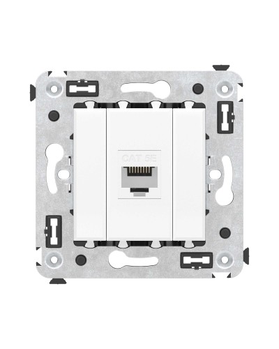 Розетка RJ-45 в стену, кат.5E, Avanti, одинарная, белое облако (4400663). Розетка компьютерная. ДКС в Хабаровске