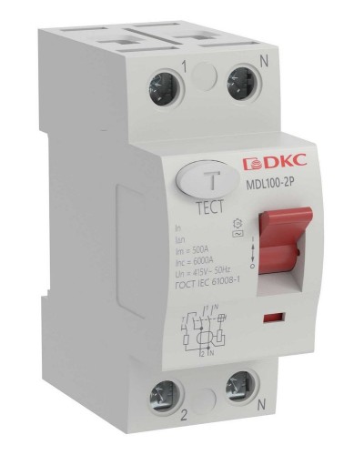 YON MAX MDL100 ВДТ, 2P, 10mA, 25A, АС (MDL100-2P1-25-AC). Автоматический выключатель дифференциальный (УЗО). ДКС в Хабаровске